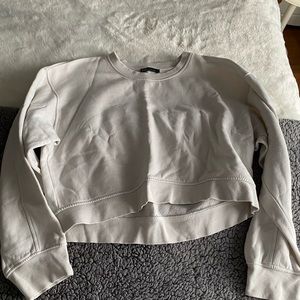 ZARA - Tan Comfy Cropped Sweatshirt